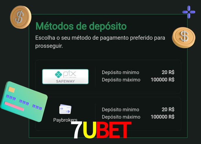 O cassino 7UBETbet oferece uma grande variedade de métodos de pagamento